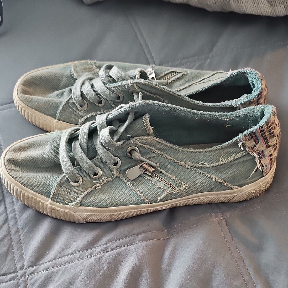 Blowfish Blue Sneakers Casual Canvas Low-Top